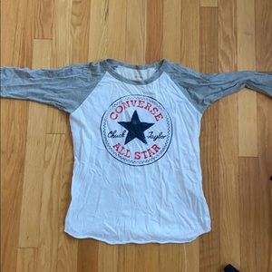 Converse White and Grey Long Sleeve. Size Small